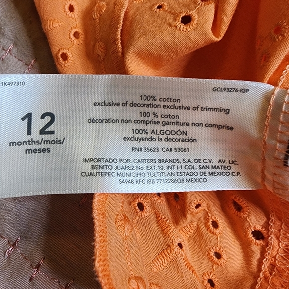 Carter's Baby Girl Outfit - 12 months - Picture 4 of 6